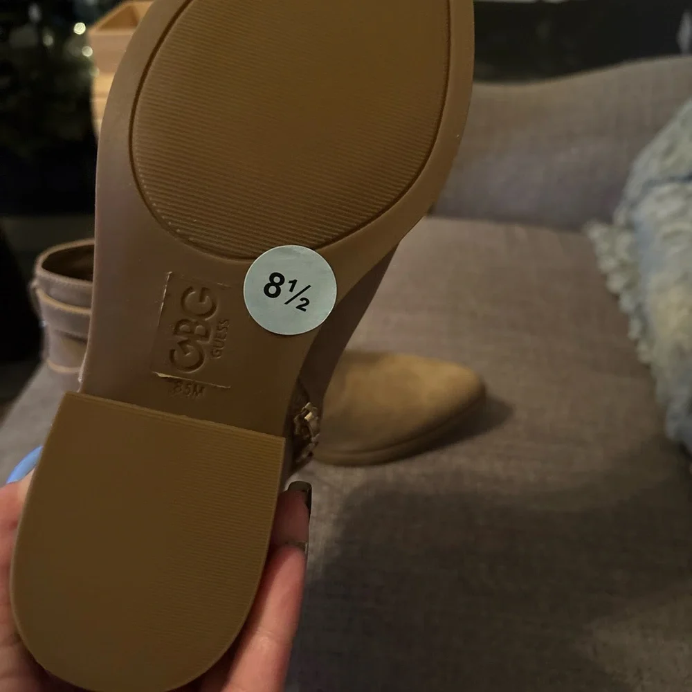Guess Women's Tan Ankle Booties - Picture 4 of 5